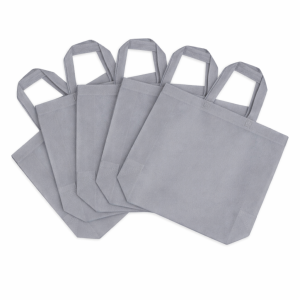 Promo vrećica s ručkama 30x40 cm – netkani polipropilen za tisak – siva