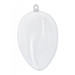 Prozirno PVC jaje 8 cm – Punjivo uskrsno jaje za dekoracije i vješanje