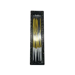 Rođendanske svijeće spiralne zlatne – set 6 kom