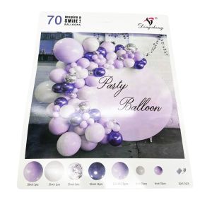 Set balona za izradu balon girlande u ljubičasto-srebrnim tonovima