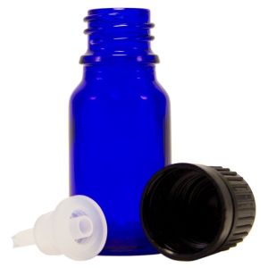 Staklena bočica 20mL s kapaljkom - plava