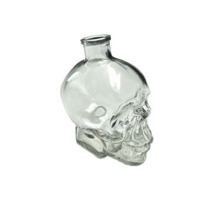 Staklena boca glava lubanja velika 400mL (14x11x6x3cm) 