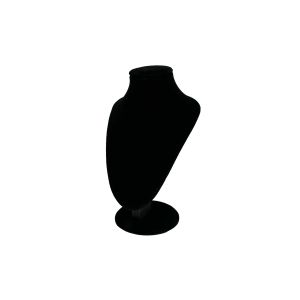 Stalak za nakit (ogrlice) – bista crni baršun 17x11 cm