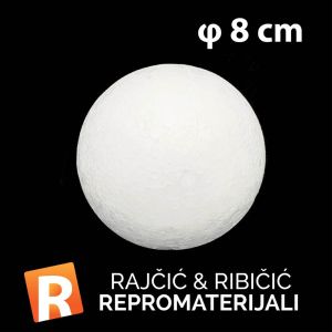 Stiropor kugla 8 cm – kugla od stiropora za ukrašavanje i dekoracije