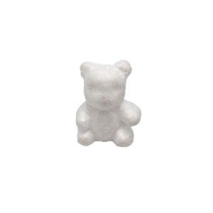 Stiropor medo – 7,5 x 5 cm – dekorativni medvjedić od stiropora za kreativne projekte