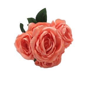 Umjetni buket svijetloružičastih ruža (57 cm) – Elegantne svilene ruže s 7 cvjetova