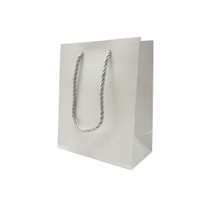 Ukrasna poklon vrećica 14 × 17 × 7 cm – Bijela