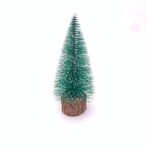 Mini bor od žice svjetleći 20cm sisal stabla s drvenim postoljem, stolna stabla za minijaturne prizore, božićnu izradu i oblikovanje  
