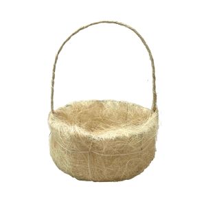 Uskrsna košarica s ručkom 17 × 8,5 cm – prirodno bež-bijela
