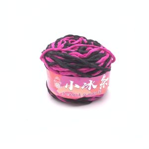 Vunena pređa od chenille-pliš 165g super mekana, za DIY zanatsko ručno pletenje - crno-ljubičasta